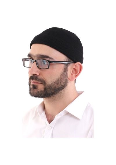 Kışlık Yün Takke - Siyah