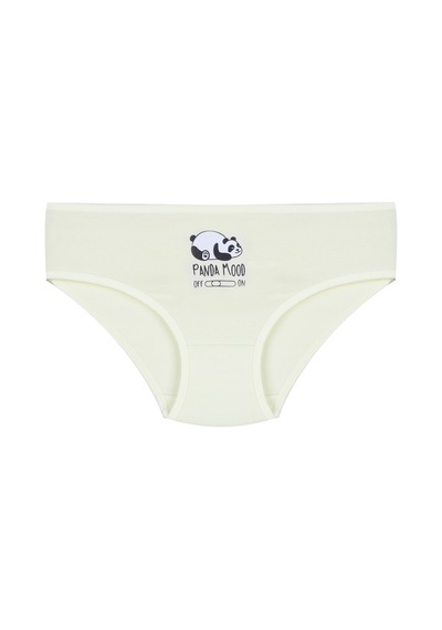 Kız Çocuk 3'lü Penguen Desenli Slip 1050 Yeşil
