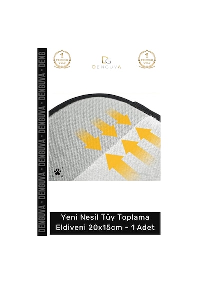 Tüyeldiveni Mikrofiber Çift Yönlü Ergonomik Evcil Hayvan Kedi Köpek Toz Tüy Toplama Eldiveni 20x15 Çok Renkli