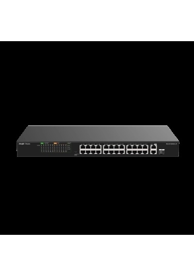 Reyee Rg-es126fgs-lp 26 Portlu, 10/100 Fast Ethernet, Tak Çalıştır Switch, 2 Gigabit Uplink, 1 Gigab