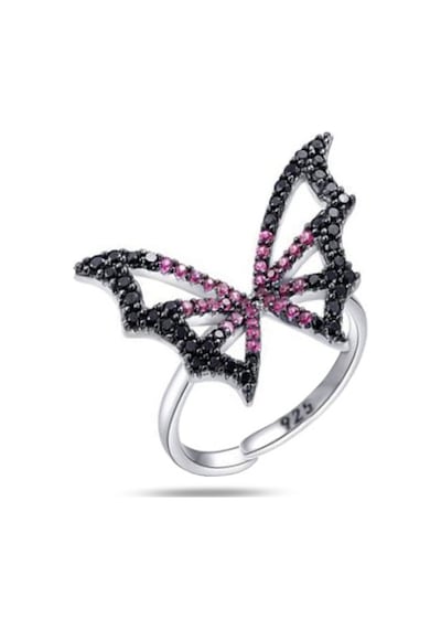 Brezza Lusso Jewelry Gümüş Kelebek Model Bayan Gümüş Yüzük Ayarlanabililir