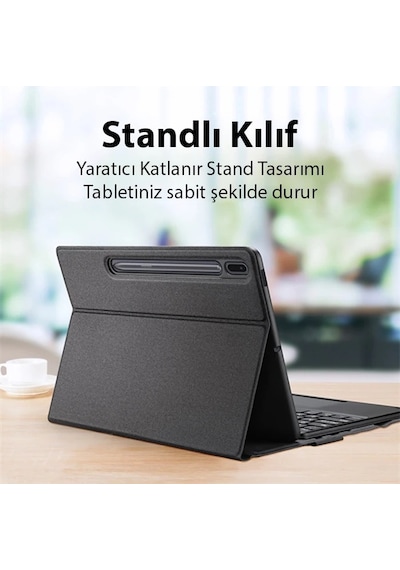 Dux Ducis Sm Galaxy Tab S8 Plus-s7 Plus-s7 Fe İle Uyumlu Bluetooth Klavye Touchpad Kılıf- 5775