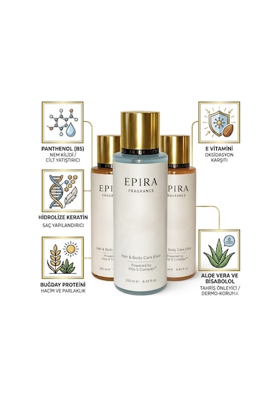 Epıra Vanilla Noir Gurme Vanilya Saç Ve Vücut Spreyi - Vita-5 Complex İle Güçlendirilmiş Yoğun Kalıcı Ve Vitaminli Bakım 250ml