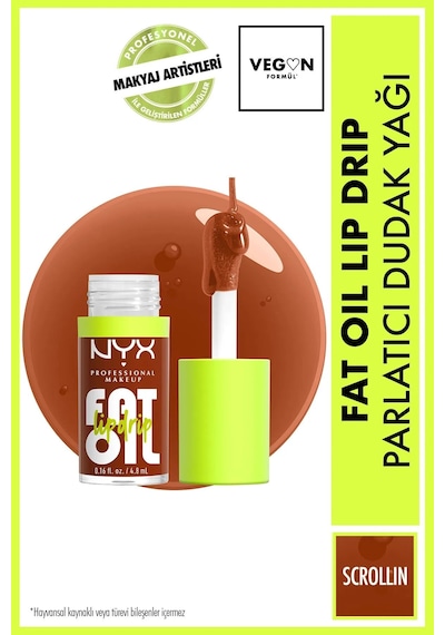 Nyx Professional Makeup Fat Oil Lip Drip Parlatıcı Dudak Yağı-07