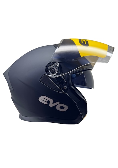 Kask Evo Marka Çenesiz Yarım Kask Mat Siyah