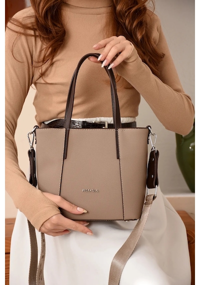 Just Polo Kadın Orijinal Lakos Spor El Ve Omuz Çantası Shoulder Bag Ebat : 20 X 24 Cm Kahverengi