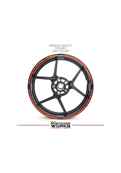 Tüm Motosikeltler Uyumlu 17 İnch Jant Sticker Seti 06364794