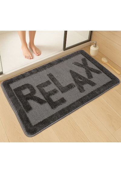 Doğal Kaymaz Taban Banyo Paspas Uzun Ömürlü Yumuşak Dokulu Su Emici Yıkanabilir Relax 60x100 Antrasit