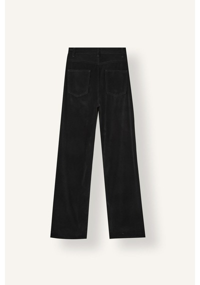 Defacto Straight Fit Yüksek Bel Duble Paça Uzun Gabardin Pantolon I9665ax26aubk81 Siyah-bk81