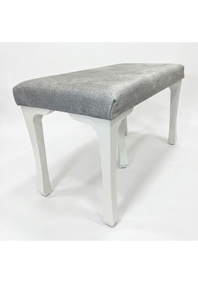 Ratemo Dekoratif Puf Bench Oturma Bankı Döşemelik Kumaşlı Antre & Yatak Ucu Bench 80x40x45 Cm Açık Gri