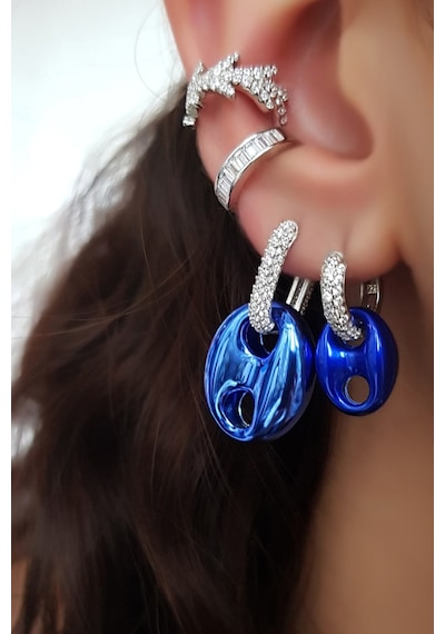 TEKLİ BABY LOVE BLUE NİGHT GÜMÜŞ KÜPE
