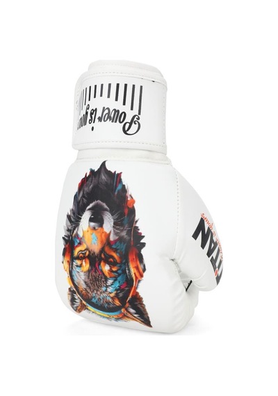 Titan Sport Beyaz Kurt Desenli Boks Eldiveni Çok Renkli