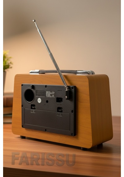 Gerçek Ahşap Eskitme Görünümlü Rt-750 Nostaljik Müzik Kutusu 3 Band Radyo / Bluetooth / Usb
