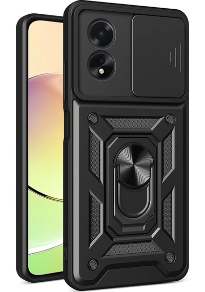 Oppo A38 Kılıf Magnetik Standlı Kamera Korumalı Zore Sürgülü Vega Kapak