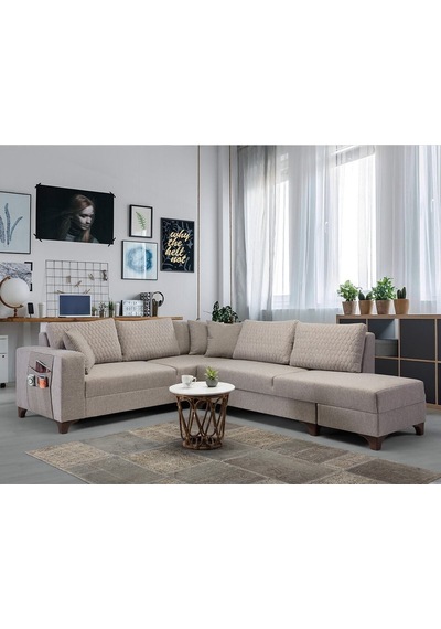 Krem Loft Köşe Koltuk Takımı Krem Krem Loft Köşe Koltuk Takımı Krem