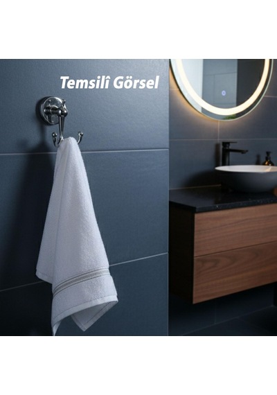 Dolce Krom Gümüş İkili Askılık Vidalı Paslanmaz Metal Duvar Askısı Banyo Wc Mutfak İçin Dayanıklı Diğer