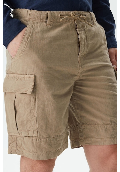 Lacoste Men's Relaxed Fit Brown Bermuda Shorts Erkek Kargo Cepli Rahat Kesim Pamuk Keten Şort Kahve