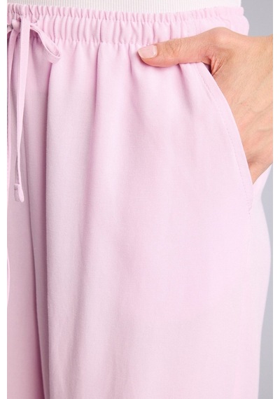 Defacto Wıde Leg Yüksek Bel Keten Karışımlı Pantolon F5024ax26smpn597 Pembe-pn597