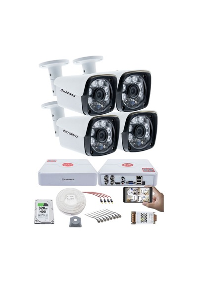 4 Kameralı Set Kadraj 5mp Sony Seculensli 1080p Full Kdj-4s-6al-m