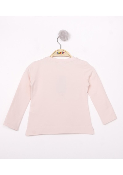Toontoy Kids Toontoy Kız Çocuk Think Varaklı T-shirt Pudra