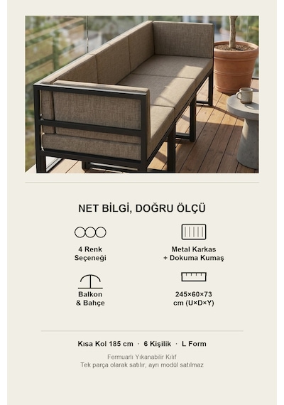 Luno 6'lı L Köşe Koltuk Takımı Keten, Metal Karkas, Yataklı, Sağ-sol Modüler Kahve Kahverengi Luno 6'lı L Köşe Koltuk Takımı Keten, Metal Karkas, Yataklı, Sağ-sol Modüler Kahve Kahverengi