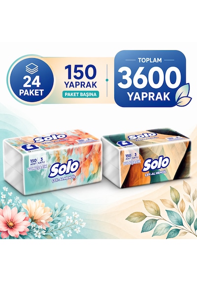 Solo Çek-Al Mendil 24 x 150'li