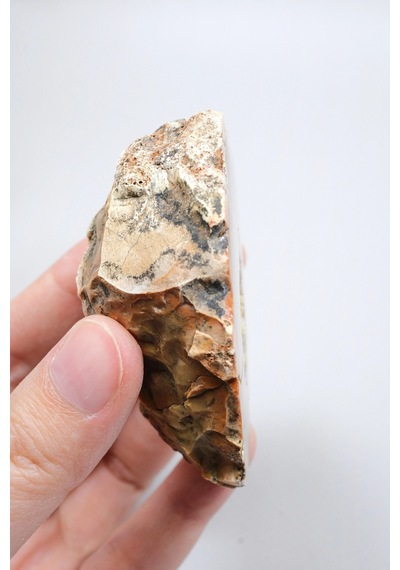Sarı Merlinit Jeot Hardal Ve Zeytin Dendritik Opal İle Orta Kısmında Druzy Boşluk, 117g