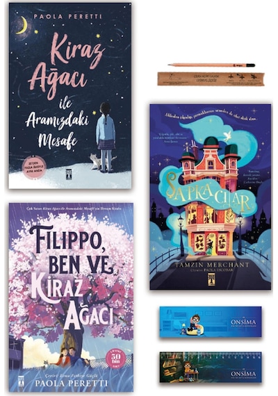 Genç Timaş Şapkacılar - Filippo Ben Ve Kiraz Ağacı - Kiraz Ağacı İle Aramızdaki Mesafe Set 3 Kitap