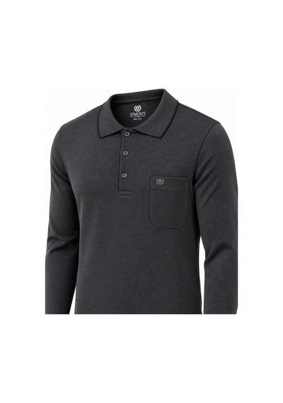 Classics Men Simenti Regular Fit Polo Yaka Sweatshirt - 7801 Kahverengi