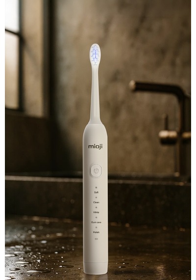 Mioji Oral B1 Şarj Edilebilir IPX8 5 Modlu Diş Fırçası Beyaz + 3 Yedek Başlık