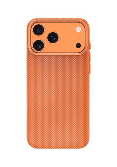 Piili Apple iPhone Uyumlu 17 Pro Max Kevlar Serisi Magsafe Kılıf Turuncu