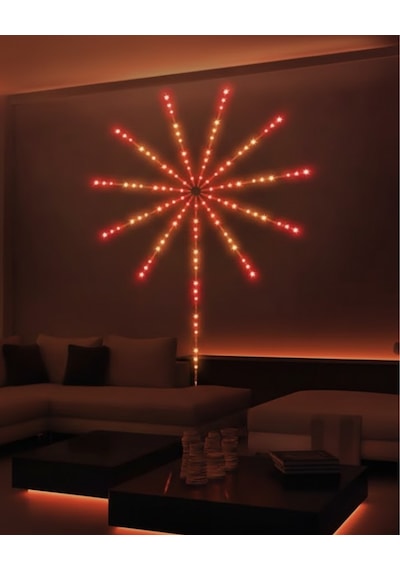 Uygulama Destekli Rgb Led Kutlama Süsü Duvar Aydınlatması Çok Renkli 55412961
