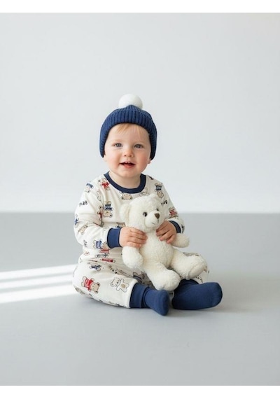 Zekids Erkek Çocuk Ayıcık Desenli Pamuklu Pijama Takım 6-9 Ay 9 Yaş Aralığı -16845 Renklı Zekids Erkek Çocuk Ayıcık Desenli Pamuklu Pijama Takım 6-9 Ay 9 Yaş Aralığı -16845 Renklı