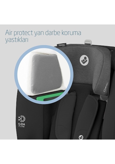 MaxiCosi Titan Pro ISize Adac'lı 936 Kg Çocuk Oto Koltuğu Authentic Black