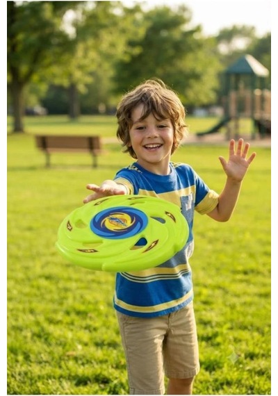 4'lü Uçan Disk Set 22 Cm Frisbee Renkli Eğlenceli Açık Alan Plaj Ve Park Oyun Seti