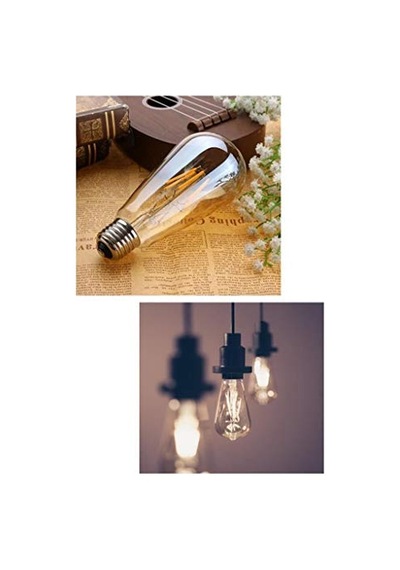 4w Dim Rustik Led Ampul Sarı Işık Armut Edison Ampul 3 Adet Enerji Sınıfı F
