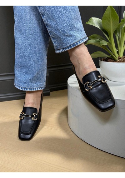 Aska Shoes Günlük Tokalı Babet 2025aska005 Siyah