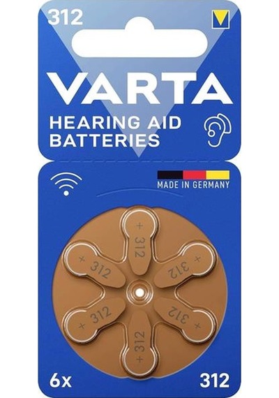 Varta 312 Numara Kulaklık Cihazı Pili 6'lı Paket