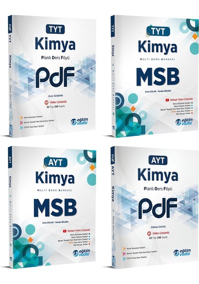 Eğitim Vadisi Tyt Ayt Kimya Pdf + Msb Seti 4 Kitap 2023