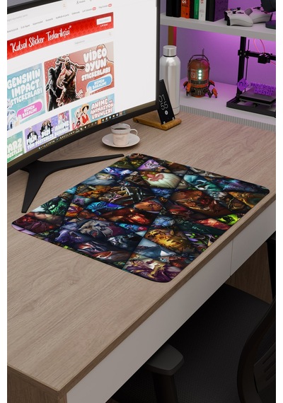 Dota 2 Kaymaz Dikişli Kauçuk Oyuncu Mousepad V2 - 48x40 Xl Gaming Mouse Pad Fare Altlığı