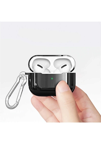 Apple AirPods Uyumlu Pro Kılıf Zore Airbag 06 Silikon Siyah