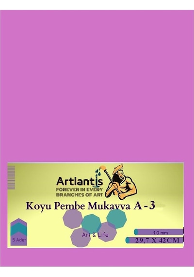 Renkli Mukavva A3 10 Lu 1 Paket 1.0 Mm Sert Renkli Mukavva Kalın Okul Öncesi Anasınıfı Kreş Etkinlik Proje Koyu Pembe