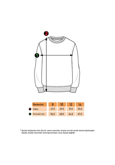 Toontoy Kız Çocuk Batik Desenli Sweatshirt Vişne