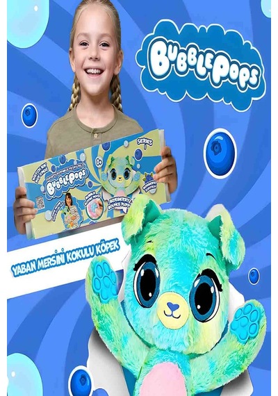 Bubble Pops Blueberry Bounce Puppy: Kokusuyla Büyüleyen Şişme Peluş Köpek