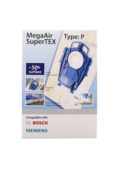 Bosch Ergomaxx, Siemens Dynapower İle Uyumlu Type P Süpürge Torbası 4lü Paket