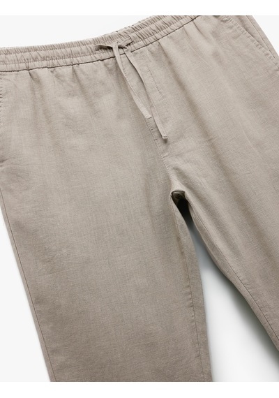 Koton Cep Detaylı Regular Fit Beli Bağcıklı Yazlık Pantolon Kahverengi 5sam40158hw Kahve Koton Cep Detaylı Regular Fit Beli Bağcıklı Yazlık Pantolon Kahverengi 5sam40158hw Kahve