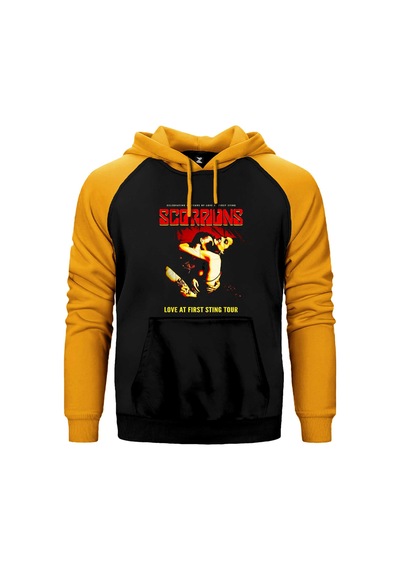 Scorpions Love At First Sting Gri Renk Reglan Kol Sweatshirt / Hoodie