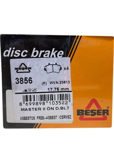 Beşer 3856 Ön Fren Balatası Master Ii-Movano 01-10
