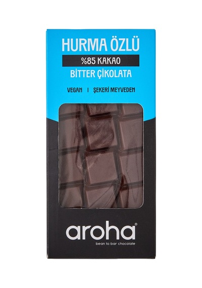 4 Adet Aroha % 85 Kakao Hurma Özlü Bitter Çikolata 80 G