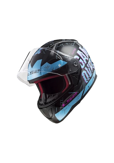 LS2 Rapid Player Siyah - Mavi Kask